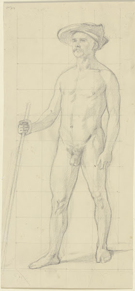 Male nude with hat
