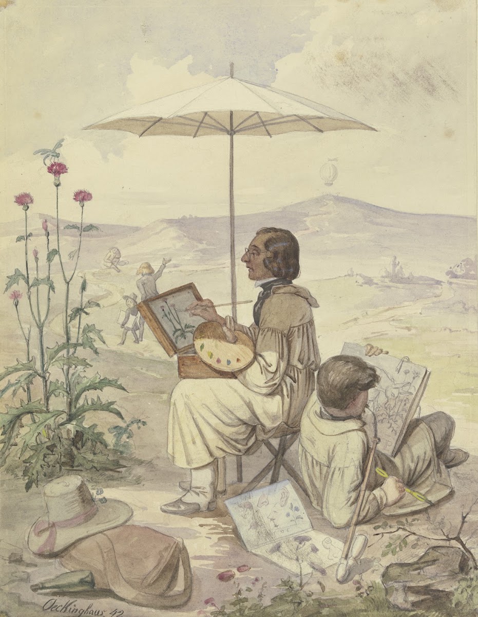 Die Maler Im Freien Bei Der Arbeit 1842