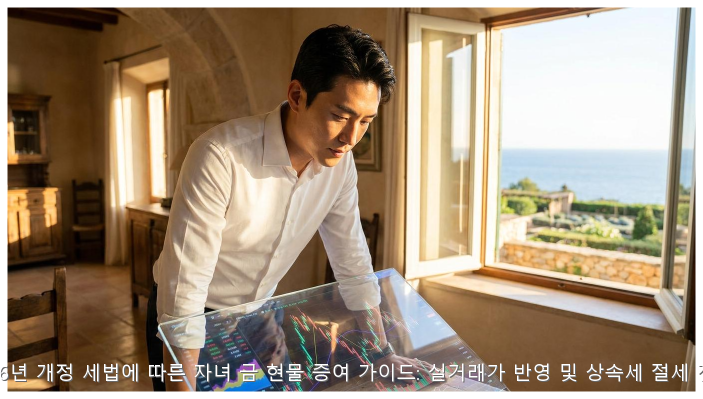 2026년 개정 세법에 따른 자녀 금 현물 증여 가이드: 실거래가 반영 및 상속세 절세 전략 핵심 안내 및 분석 인포그래픽 (4)