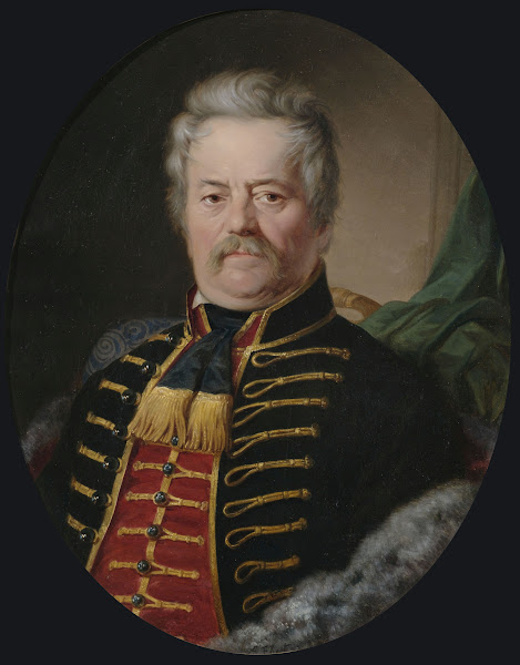 Bildnis eines vornehmen Herrn in Husarenuniform 1874