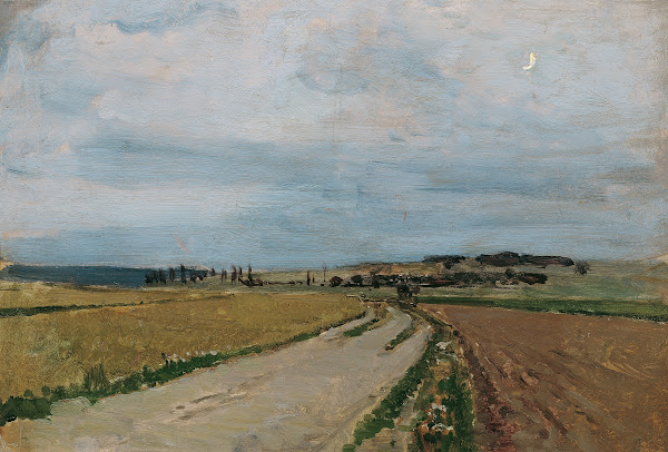 Stimmungsstudie Abend Michelhausen Plankenberg 1888