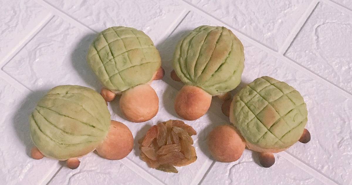 Bánh mì bơ sữa trà xanh hình con rùa