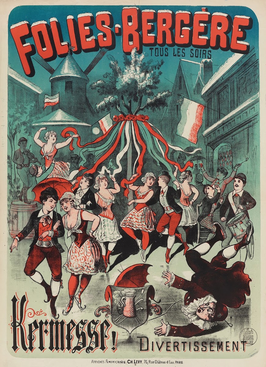 Folies Bergere Tous Les Soirs Kermesse Divertissement 1882 1888