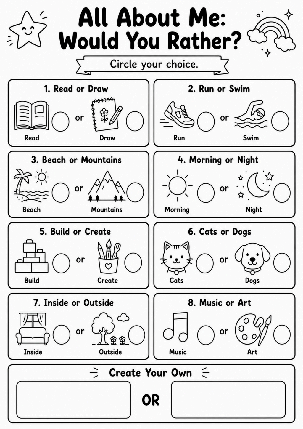 My Family and Me Drawing Activity
