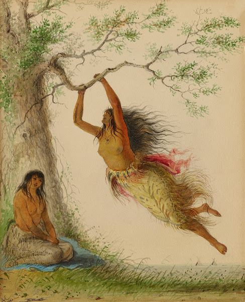 Indian Girls Swinging 1860