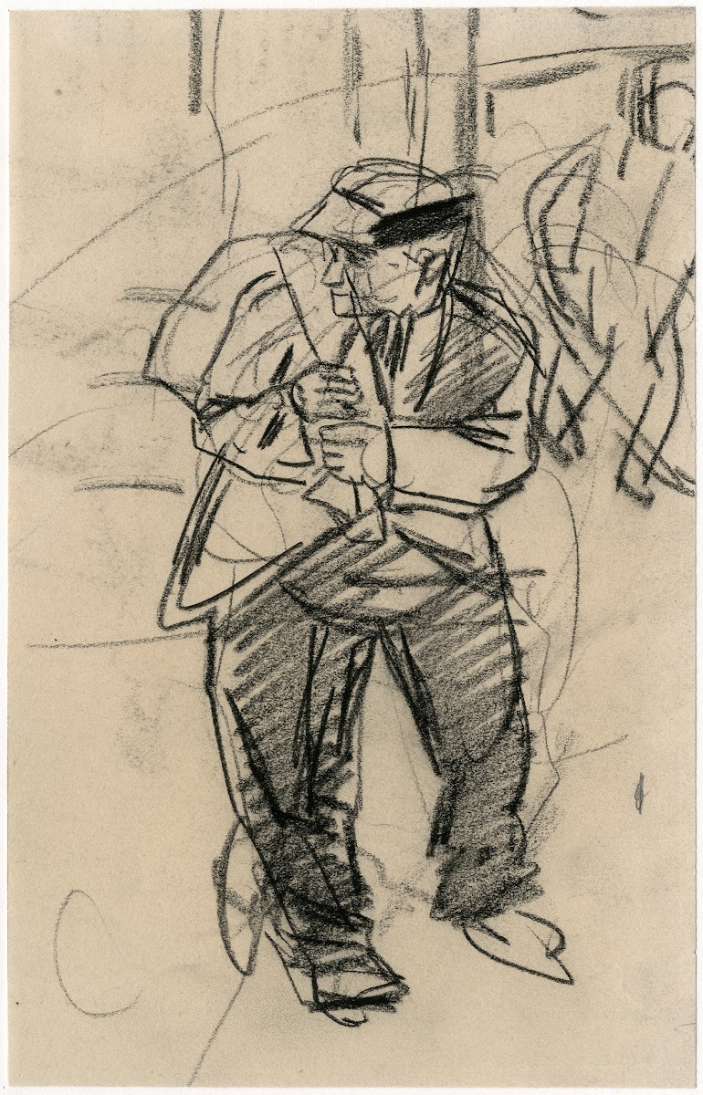 Man met zak over schouder 1898