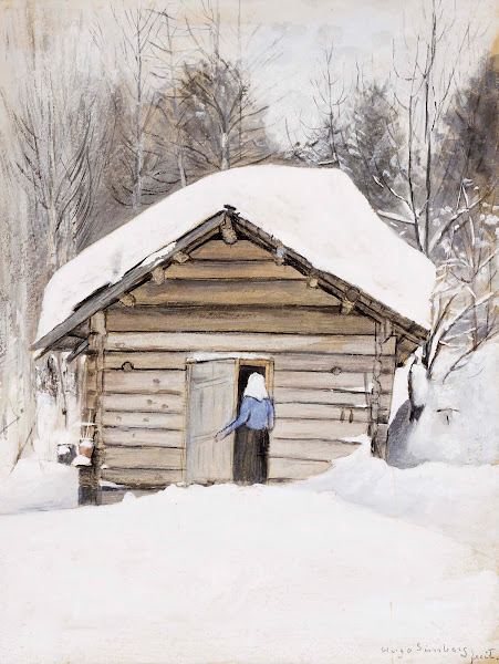 Old Woman At The Sauna Door