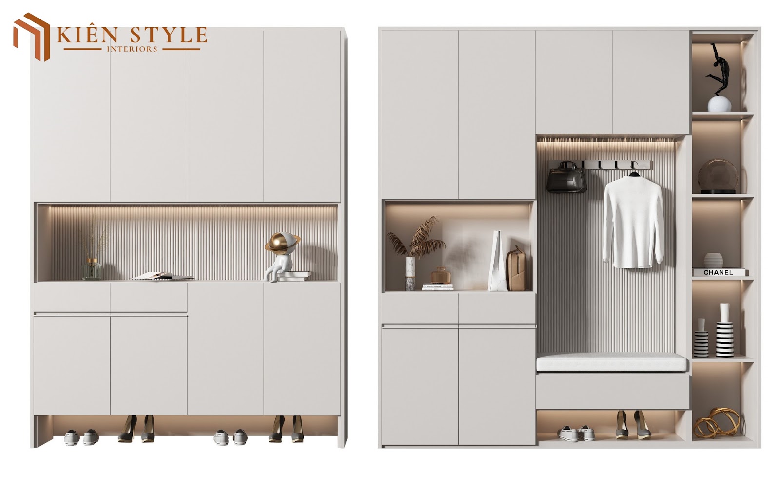 Mẫu tủ giày mới nhất 2024