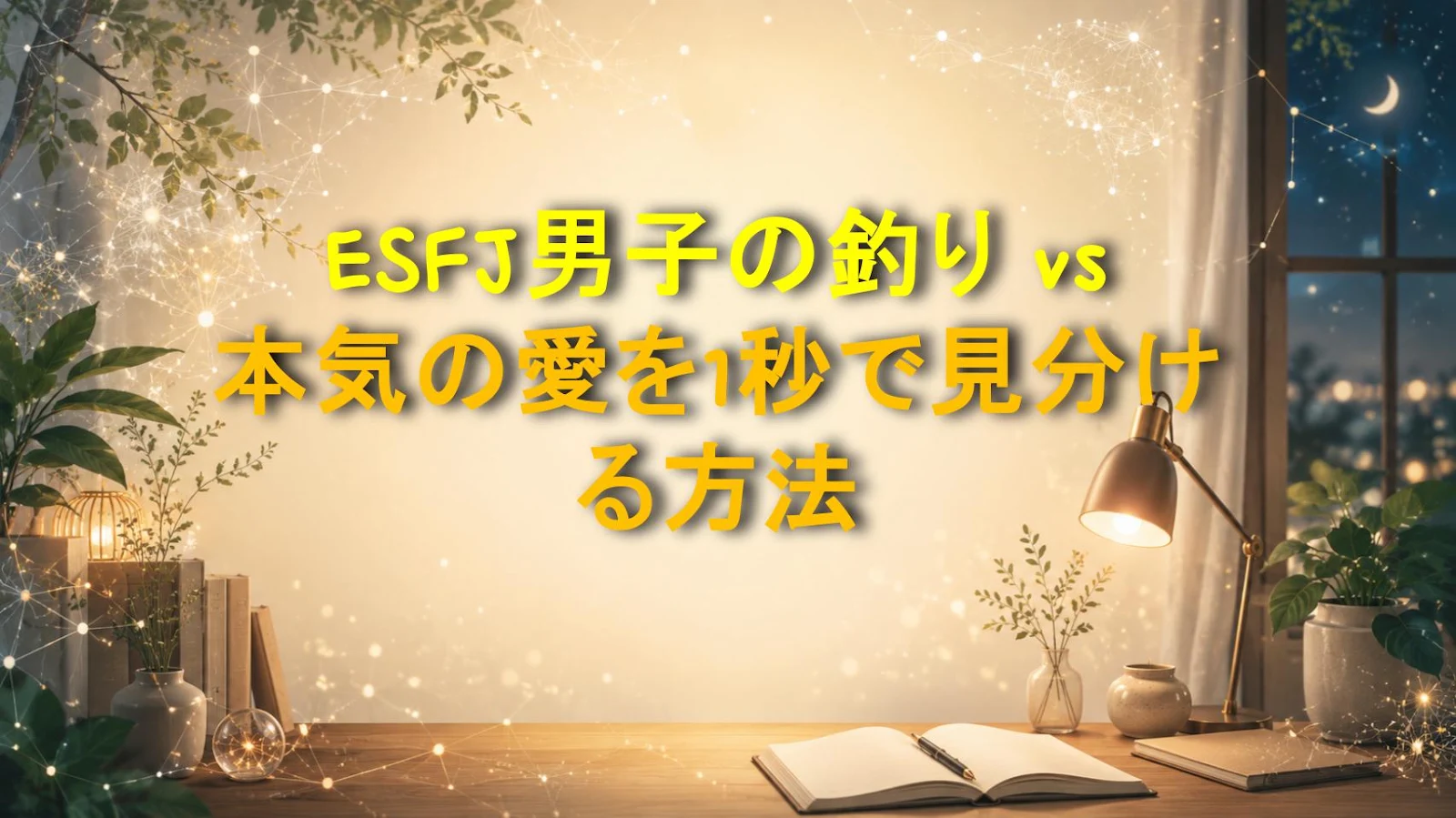 ESFJ男子の釣り vs 本気の愛を1秒で見分ける方法