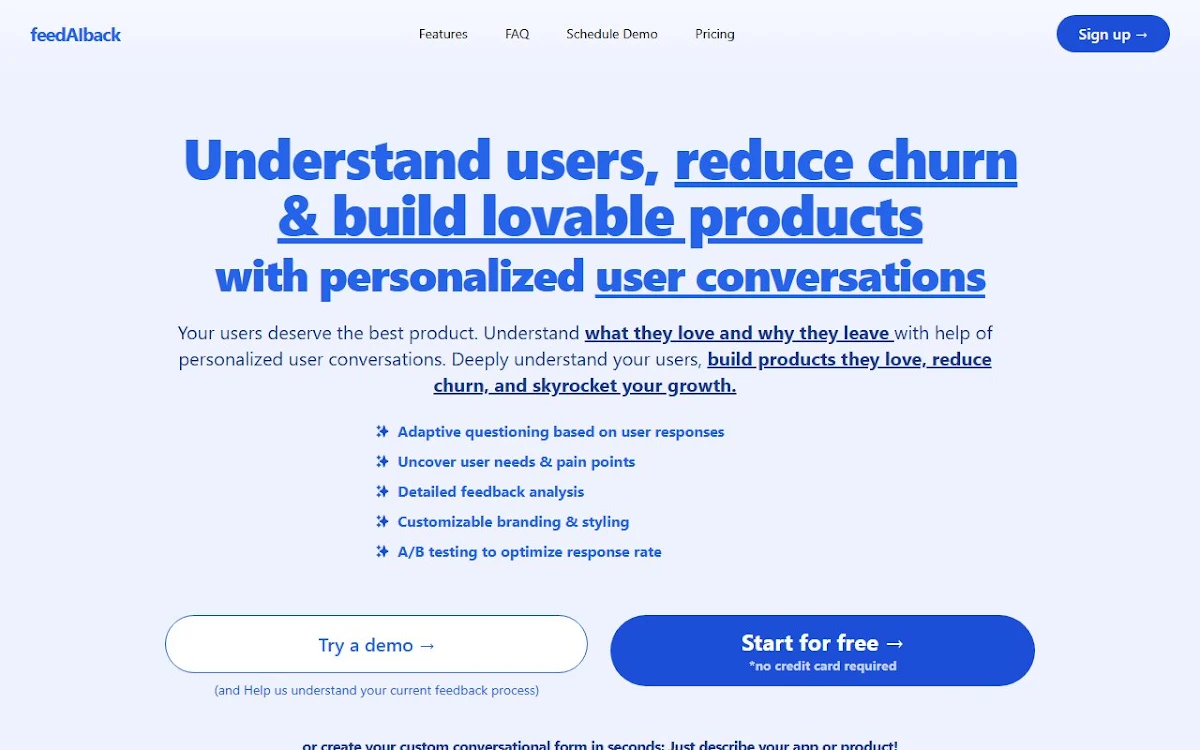 Captura de Feed-ai-back:AI driven customer feedback