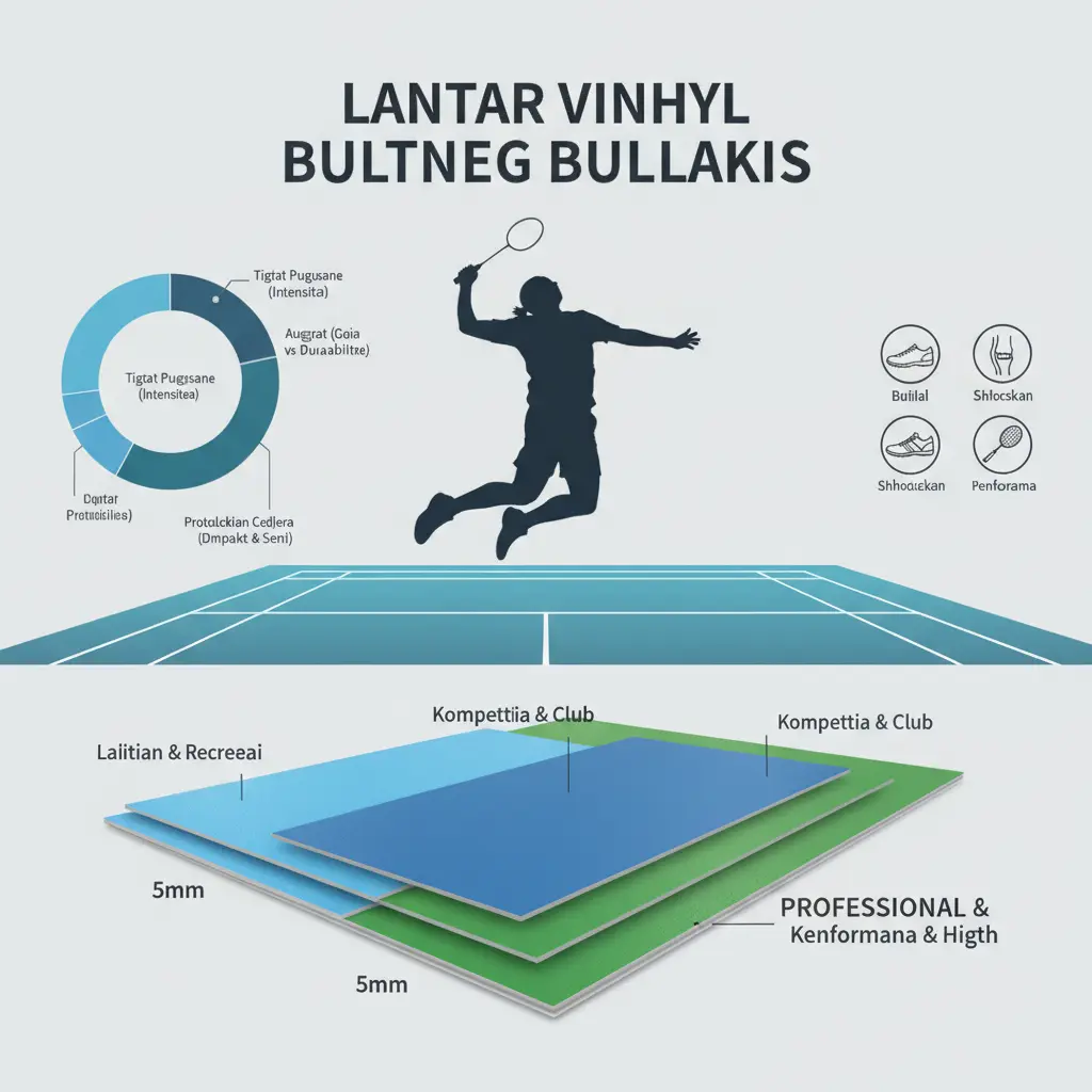 Cara memilih ketebalan lantai vinyl badminton yang ideal