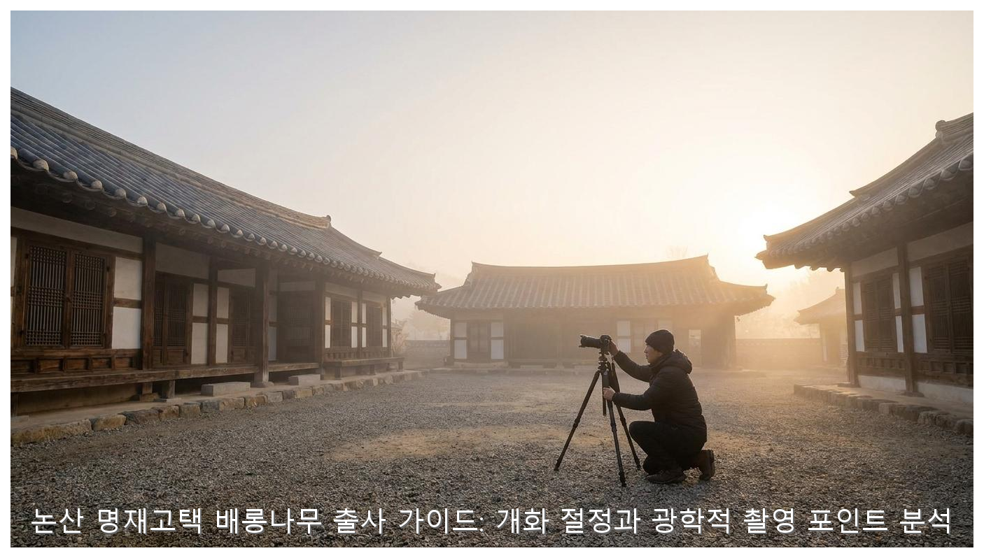 논산 명재고택 배롱나무 출사 가이드: 개화 절정과 광학적 촬영 포인트 분석 핵심 안내 및 분석 인포그래픽 (3)