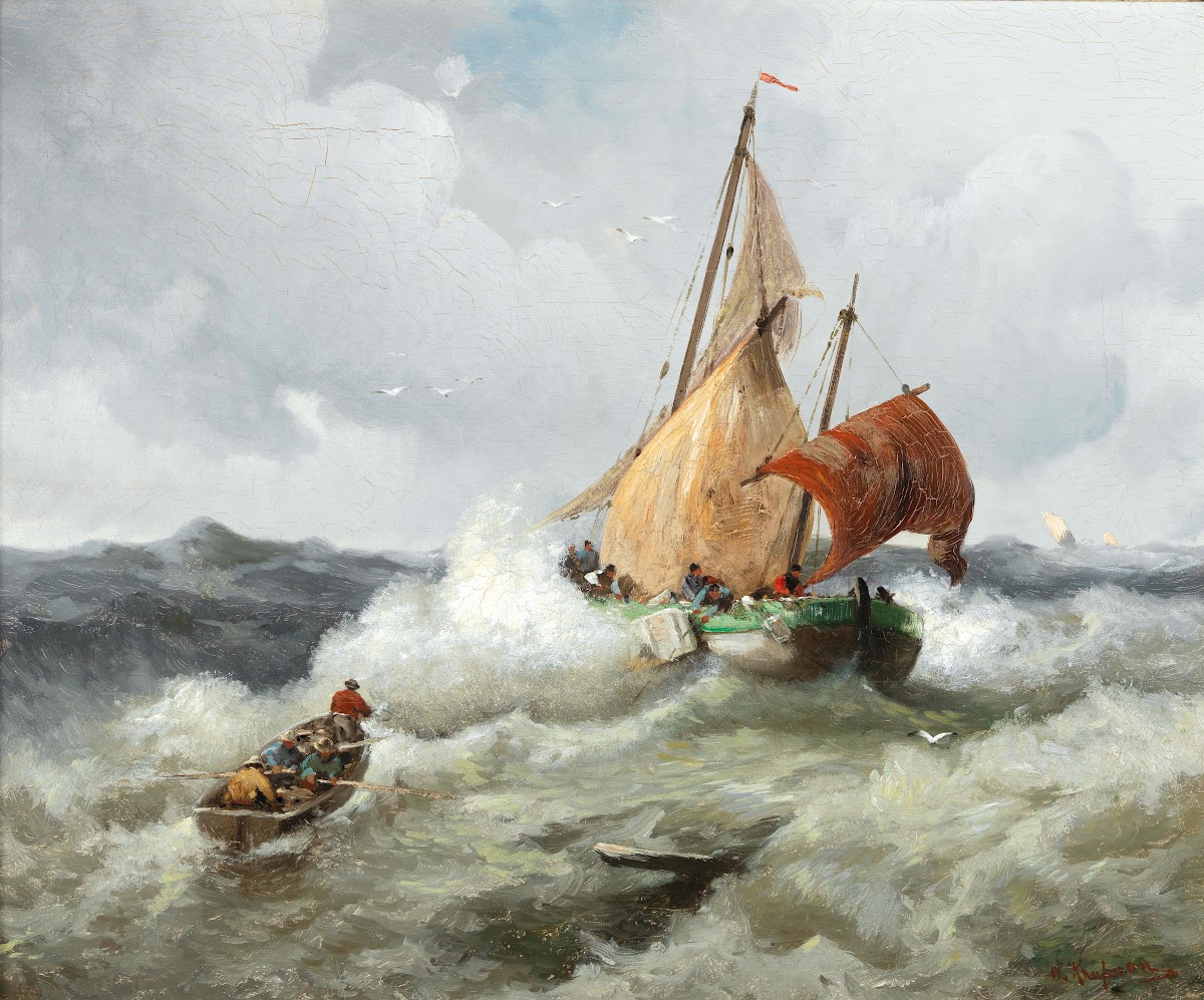 Fishing Boat in a Rough Sea