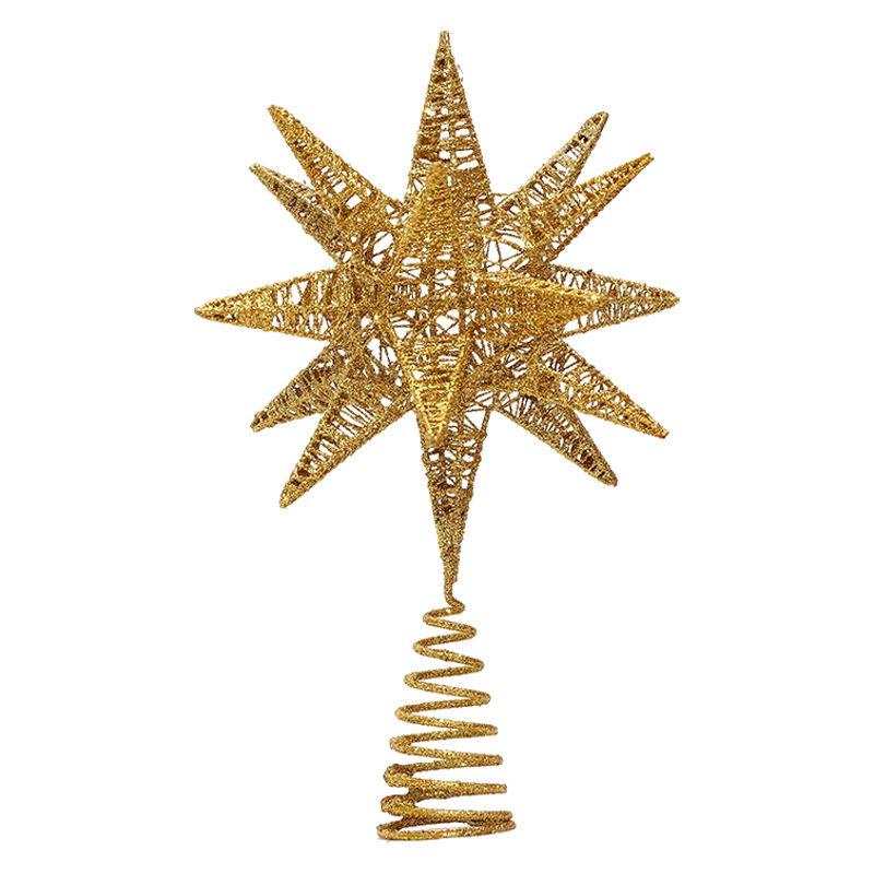 17-pointed Christmas tree top star made of iron
