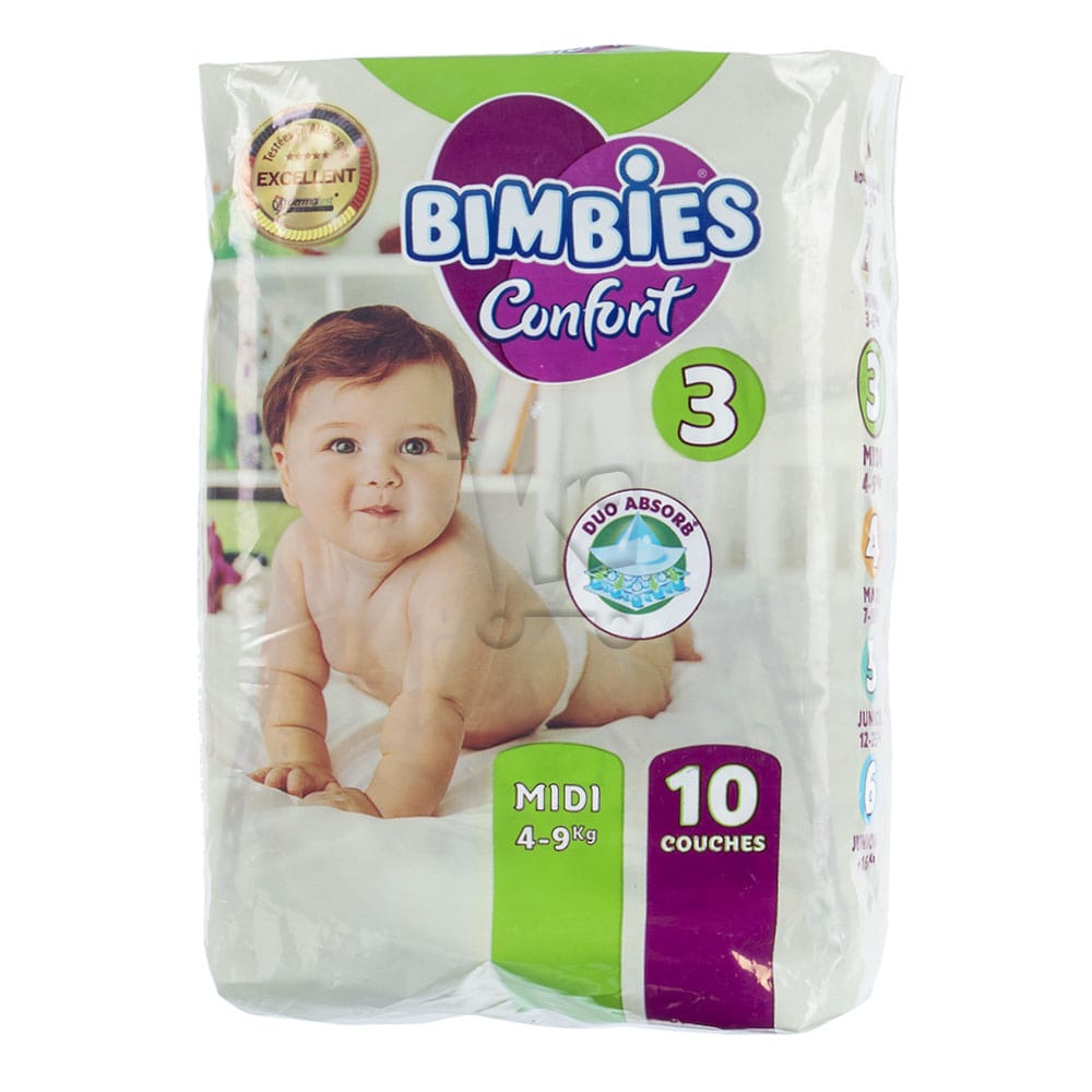 COUCHE BIMBIES N° 3  4-9 KG    P/12
