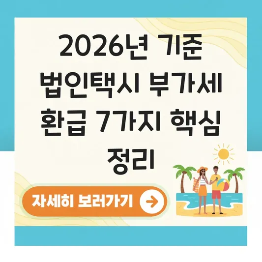 법인택시 부가세 환급 신청 자격 및 필요 서류 정리 대표 이미지