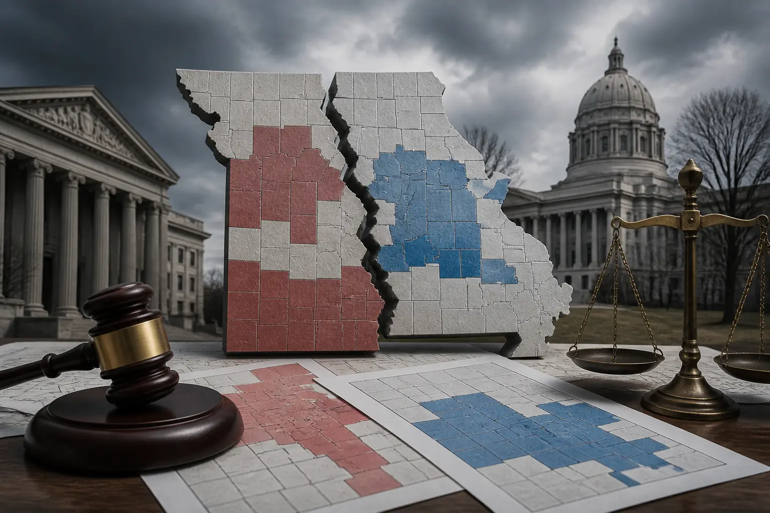 Editorial image for Missouri congressional maps thrown into chaos after conflicting court rulings