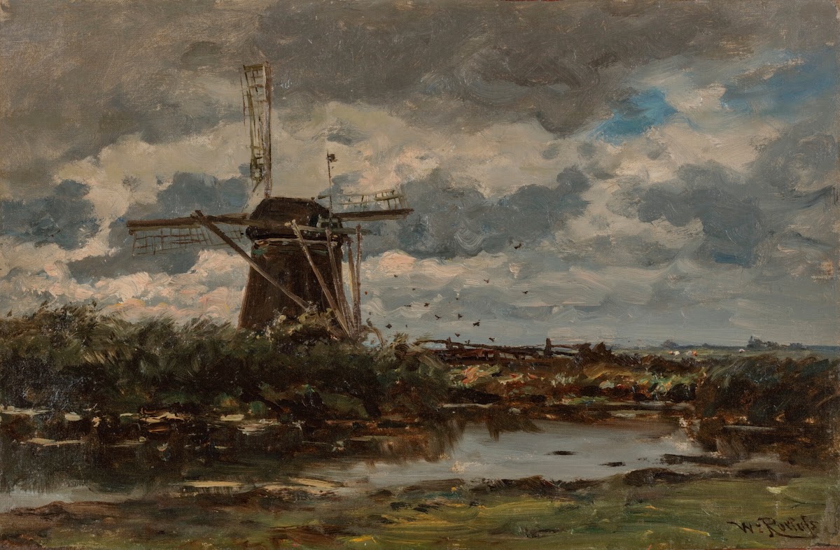 Bords du Gein pres dAbcoude the river Gein near Abcoude 1881