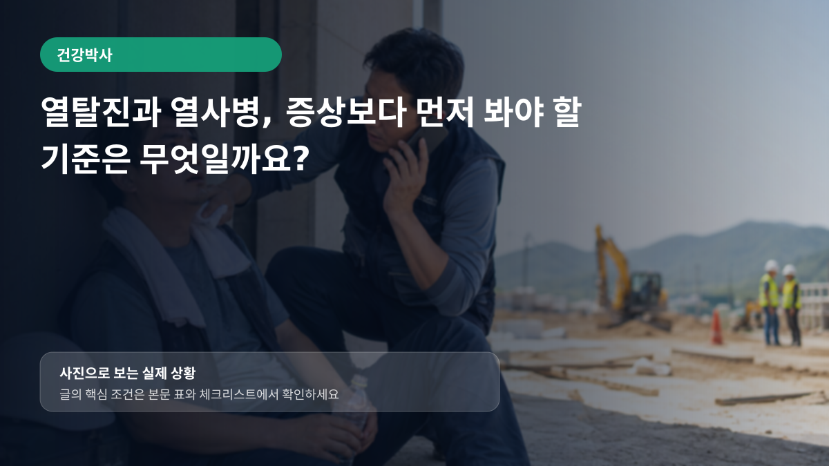 더위 먹은 줄 알았는데 열사병일까요? 열탈진과 구분한 실제 행동 순서 - 대표 이미지