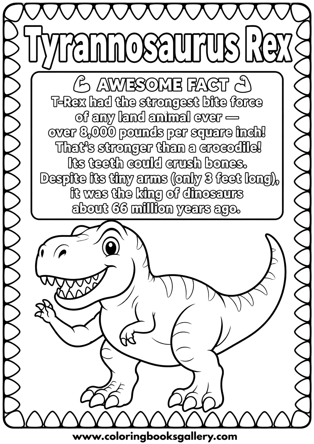 Awesome Tyrannosaurus Rex coloring sheet – Free Printable Coloring Sheet for Kids and Adults – free coloring page for kids
