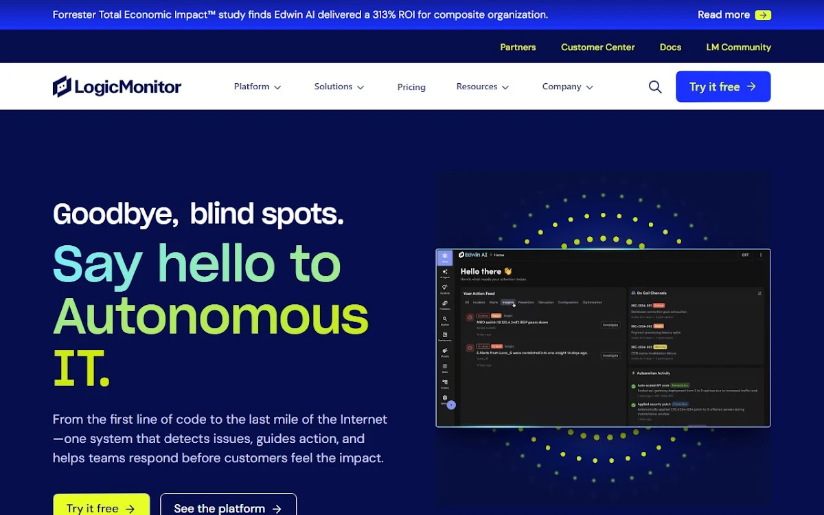 Captura de LogicMonitor