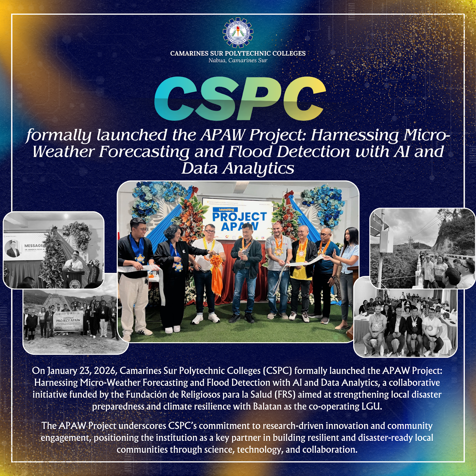 CSPC formally launched the APAW Project: Harnessing Micro-Weather Forecasting and Flood Detection with AI and Data Analytics