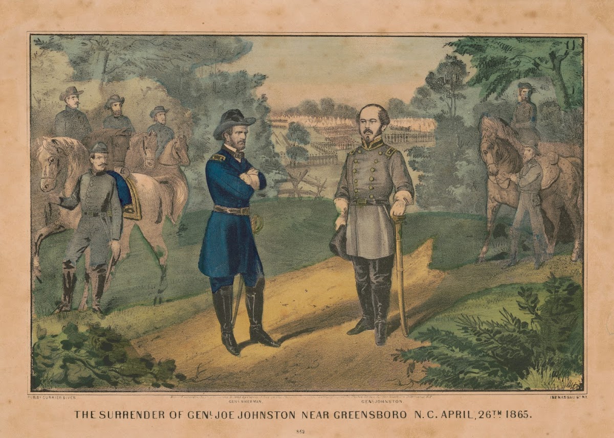 The surrender of General Joe Johnston near Greensboro NC April 26th 1865 1865