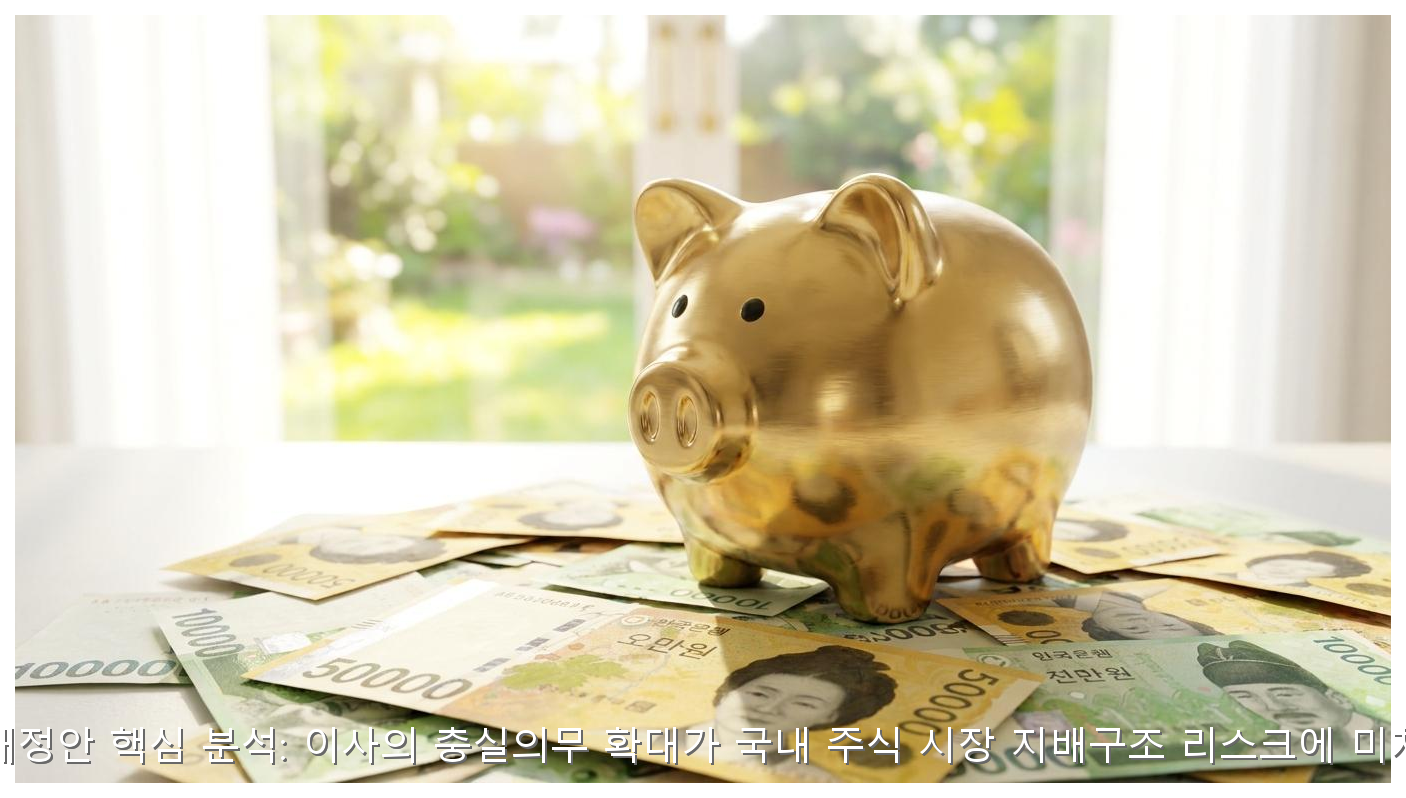 K-상법 개정안 핵심 분석: 이사의 충실의무 확대가 국내 주식 시장 지배구조 리스크에 미치는 영향 핵심 안내 및 분석 인포그래픽 (7)