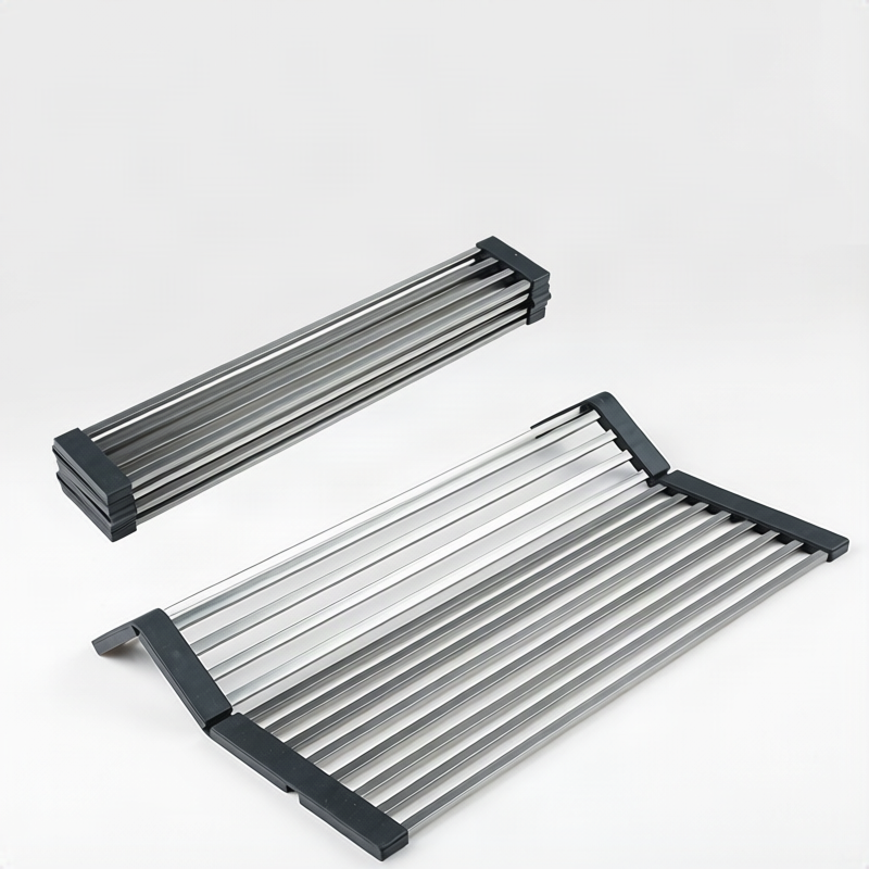 Edelstahl-Spülbeckenablage mit Rollrost