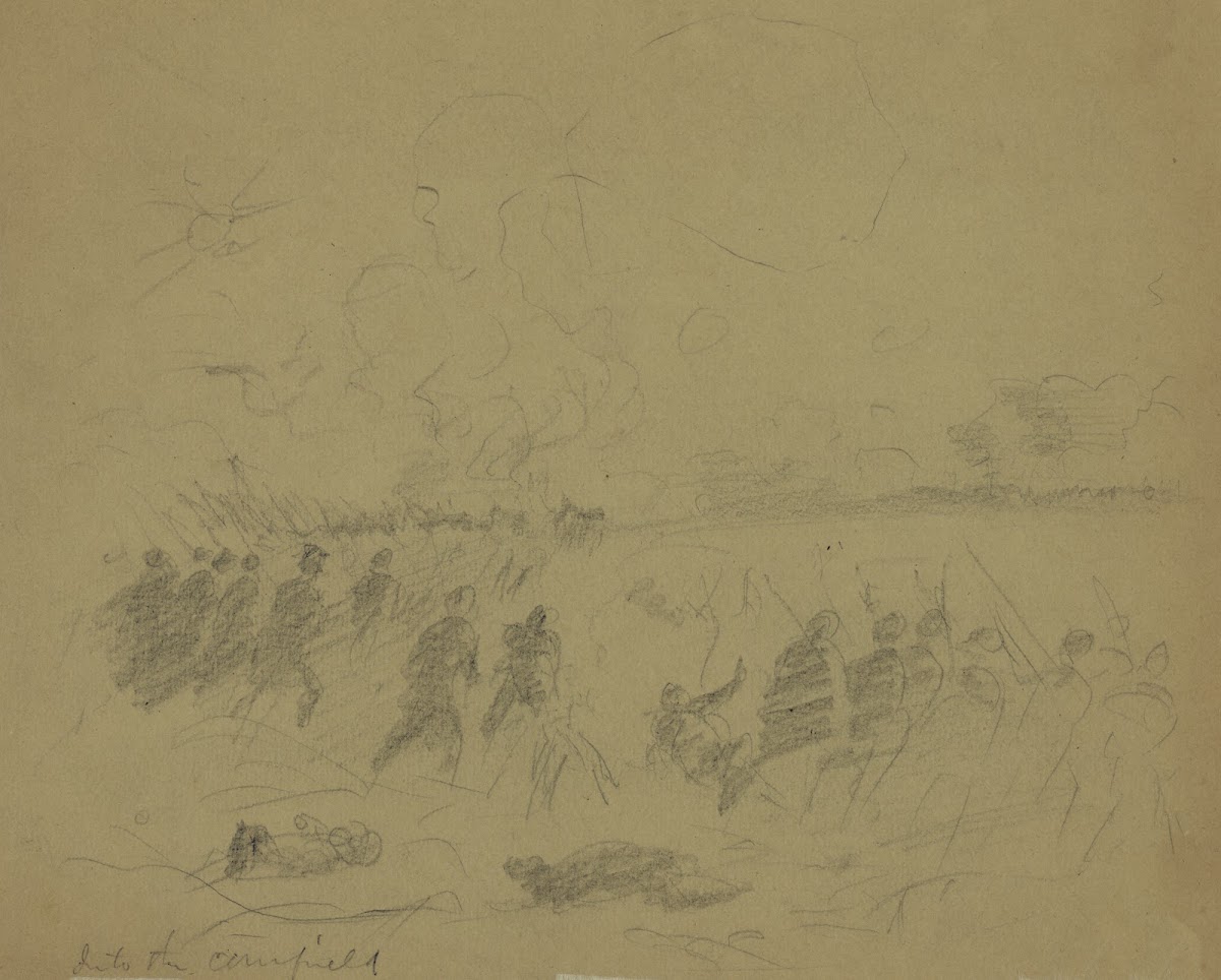 McClellan looking at the fight 1862