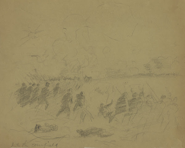 McClellan looking at the fight 1862