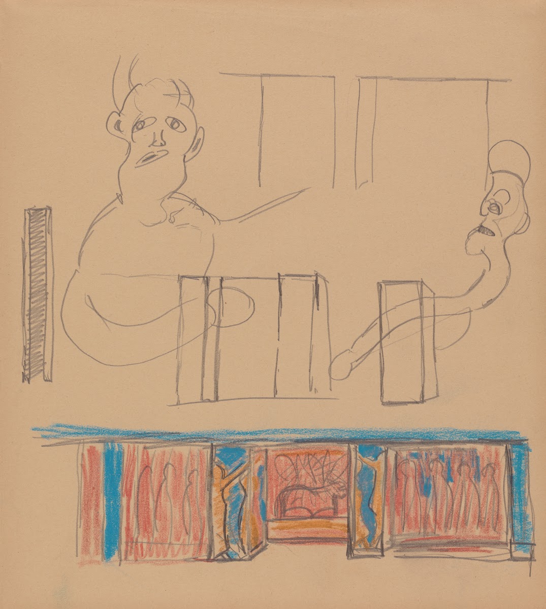 Cave of the Golden Calf Study for Mural 1912