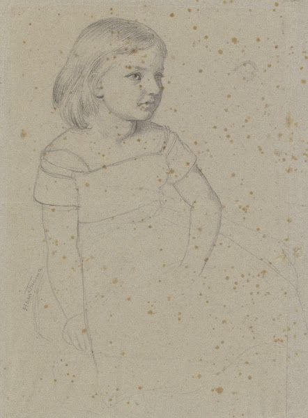 Sitzendes kleines Mädchen in ganzer Figur