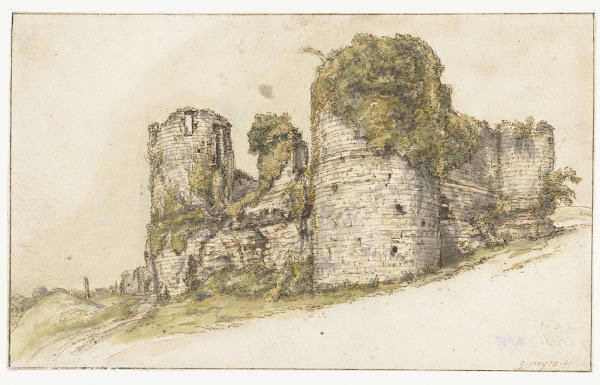 Gezicht op het Château de César te Vau 1633   1687