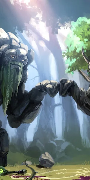 Giant, Dota 2, Tiny, Treant Protector, Pc Gaming 5K Wallpaper Background
