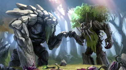 Giant, Dota 2, Tiny, Treant Protector, Pc Gaming 5K Wallpaper Background