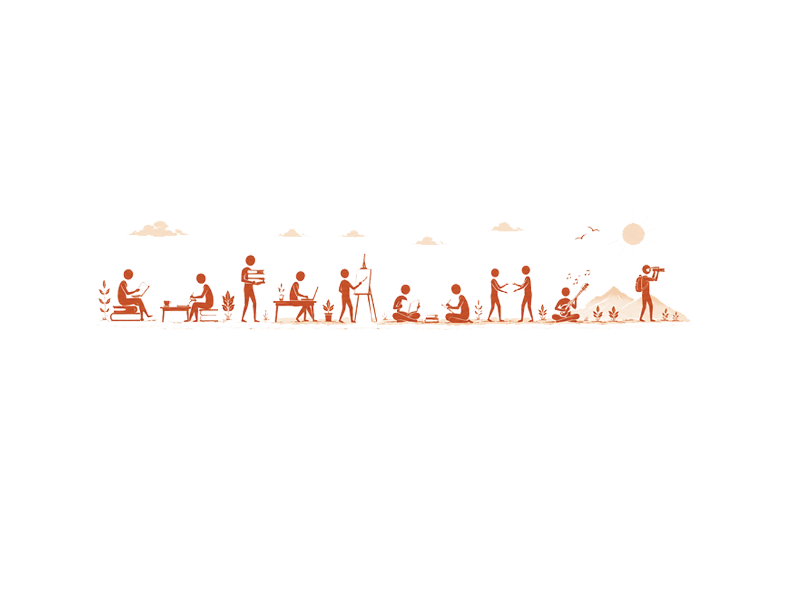 Kashmir folk silhouette frieze