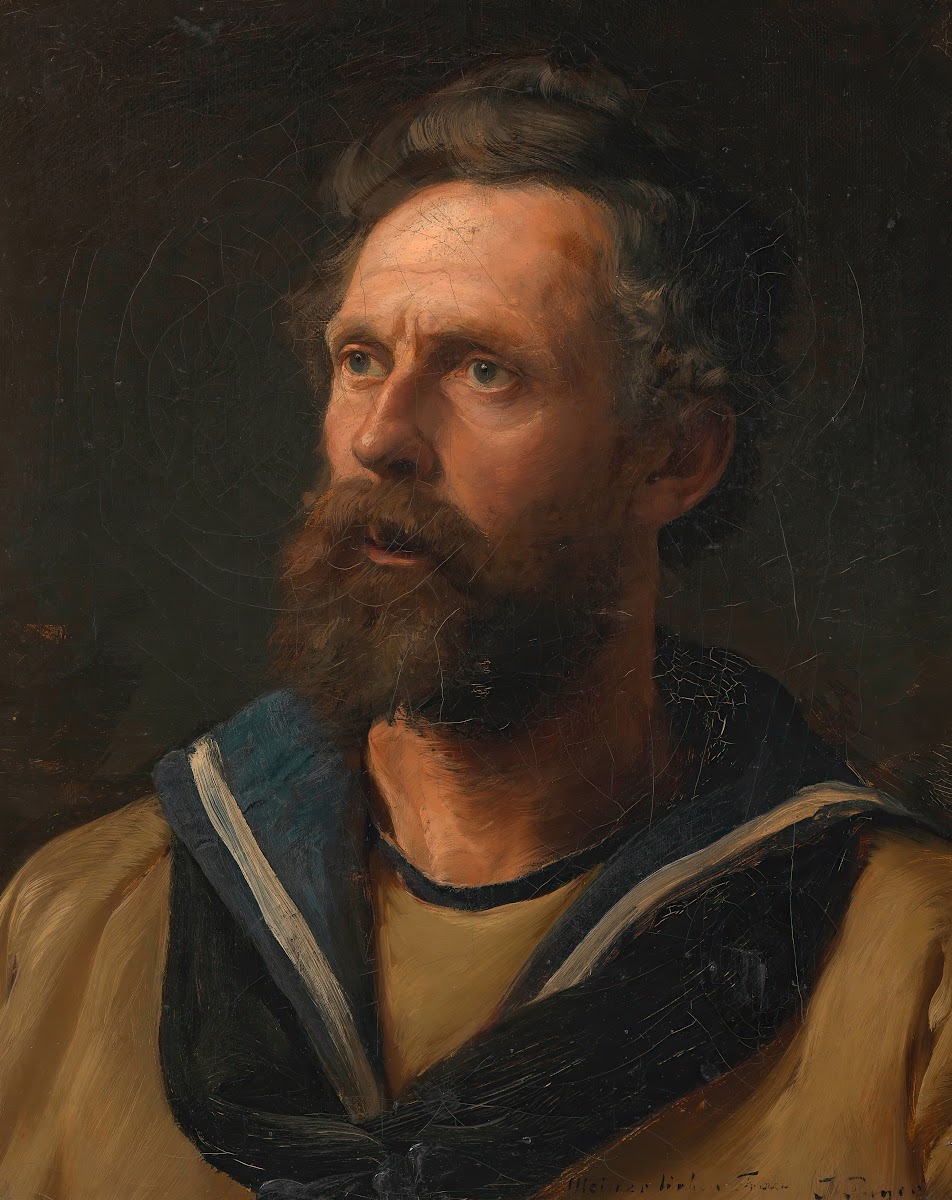 Selbstbildnis Julius von Payer in Matrosenkleidung around 1890