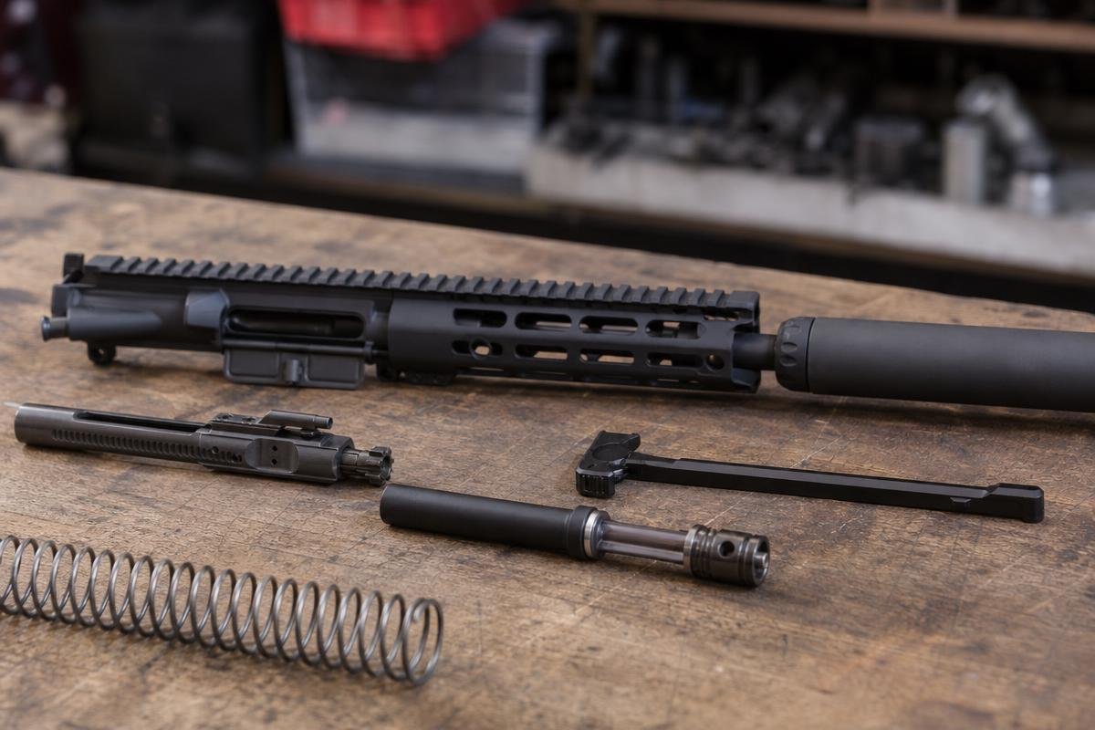 Piston-operated AR-15 upper components