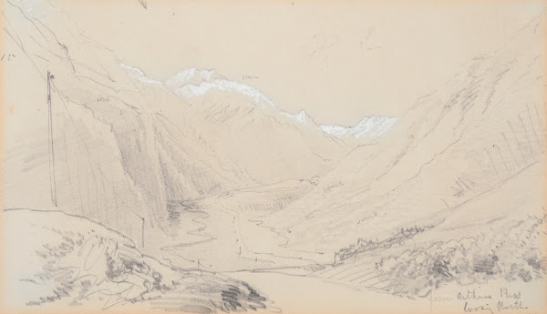 From Arthurs Pass looking North 1866
