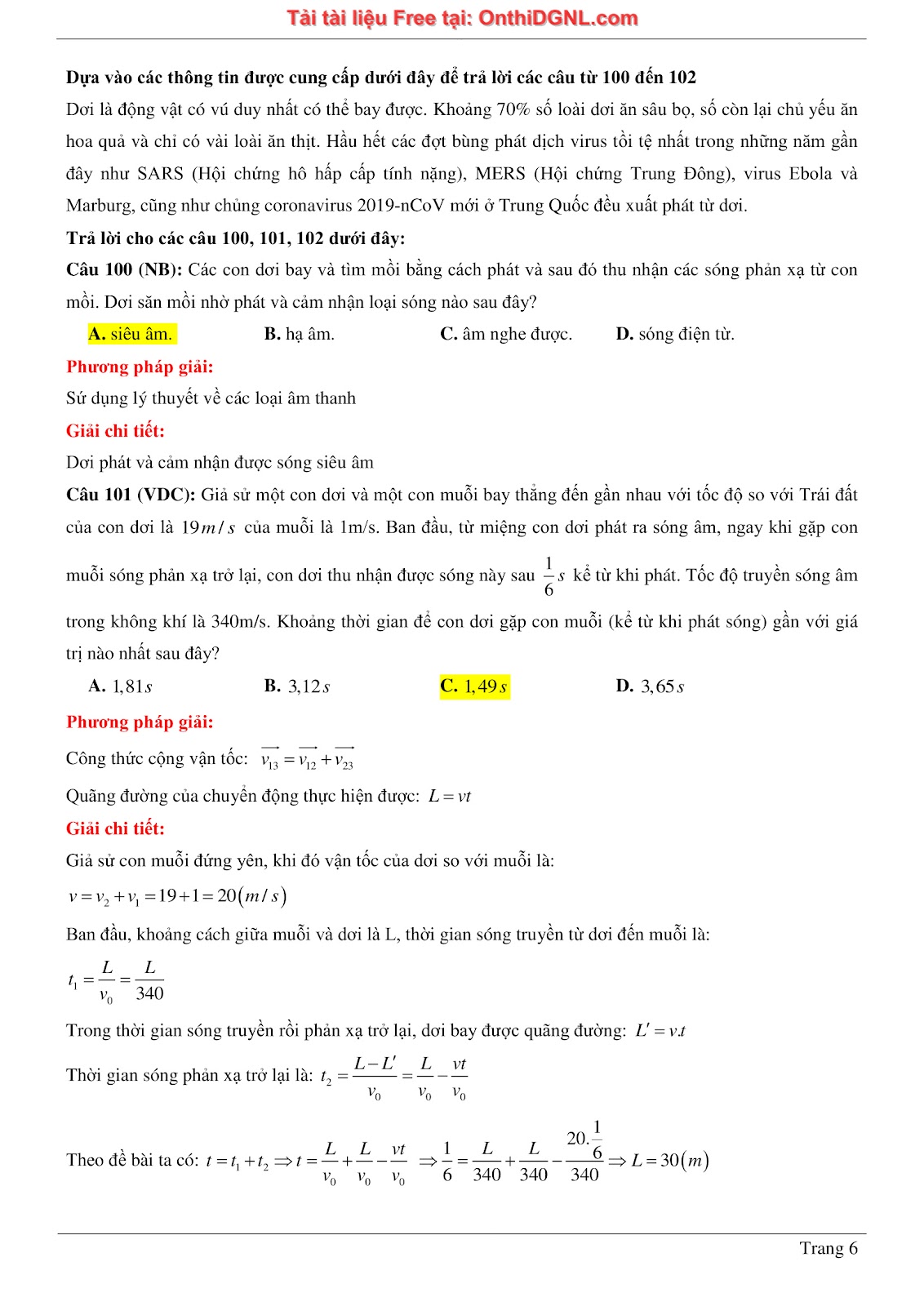 300 bài tập môn Vật Lý - Ôn thi ĐGNL ĐHQG TPHCM Phần 22