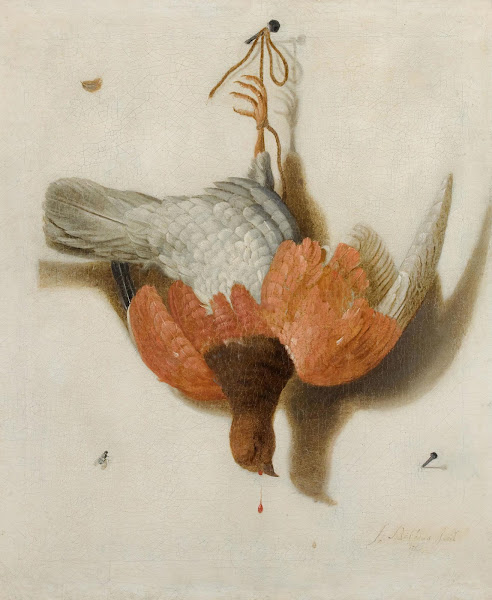 A Trompe Lœil With AWillow PtarmiganHanging From A Nail 1665