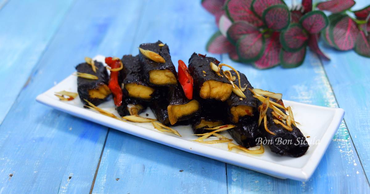 Rong biển cuộn Đậu hũ kho sả (Món Chay)