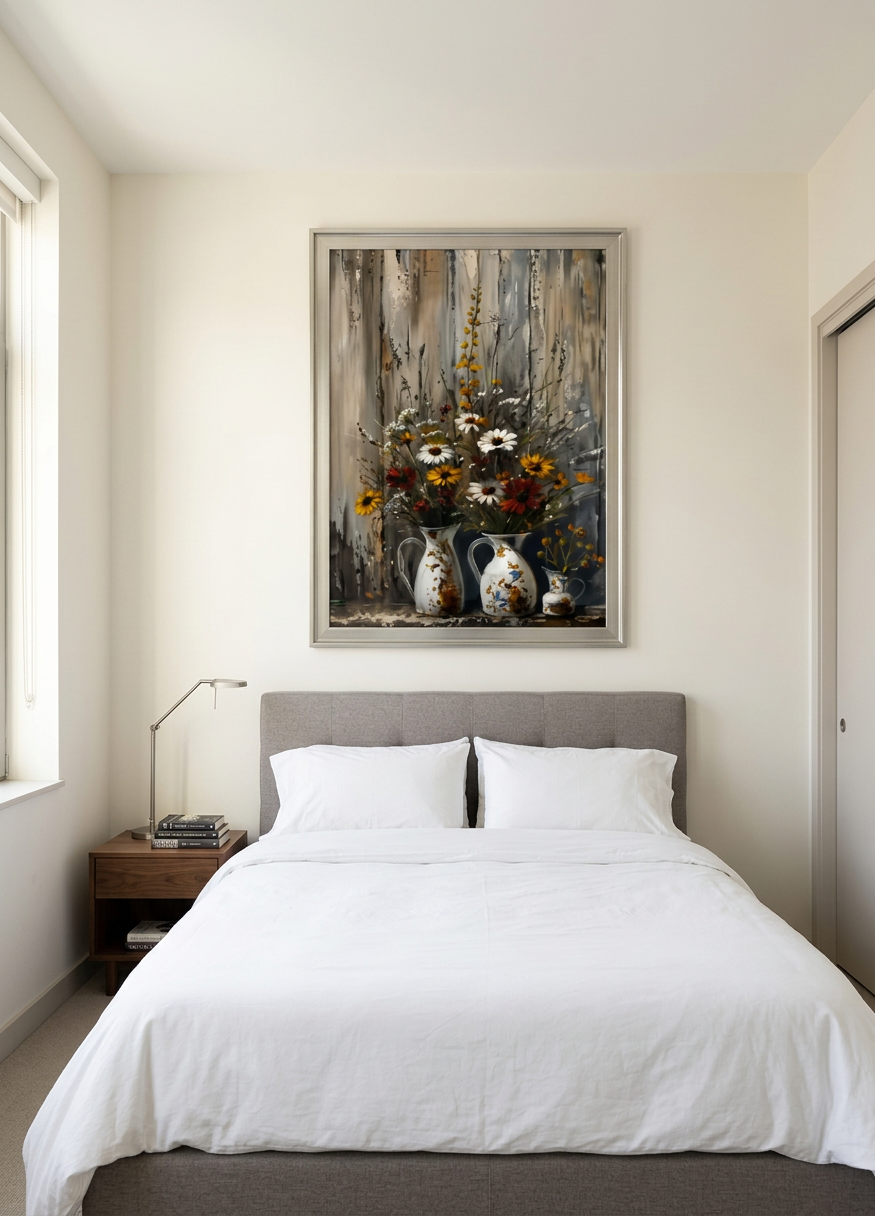 Wildflower Still Life Canvas Print 40x60 Wall Art UK  - Image 2
