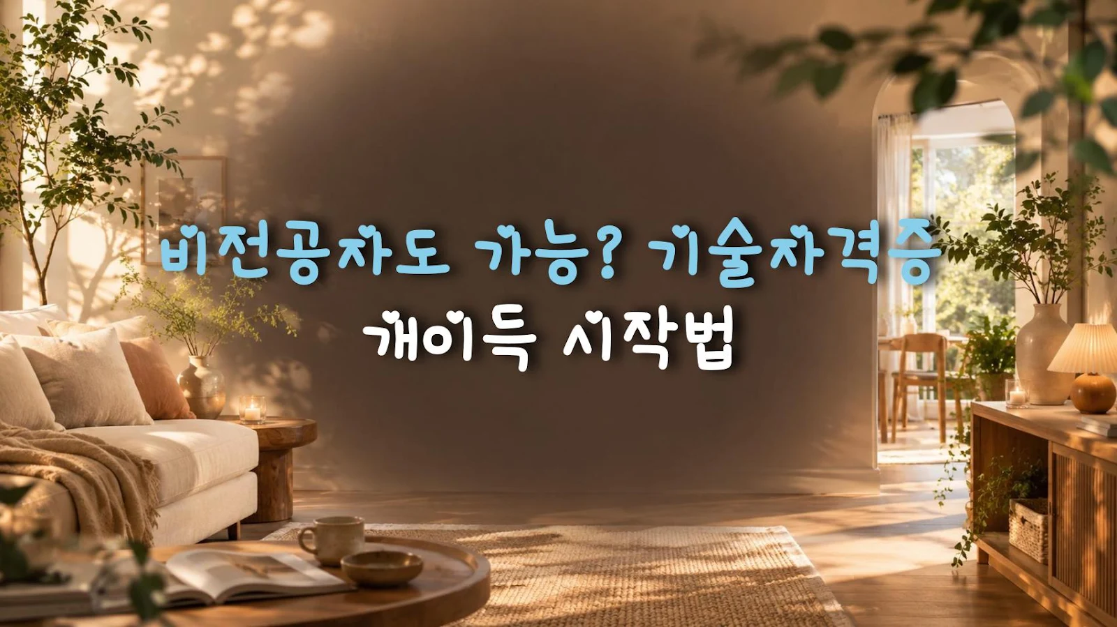 비전공자도 가능? 기술자격증 개이득 시작법
