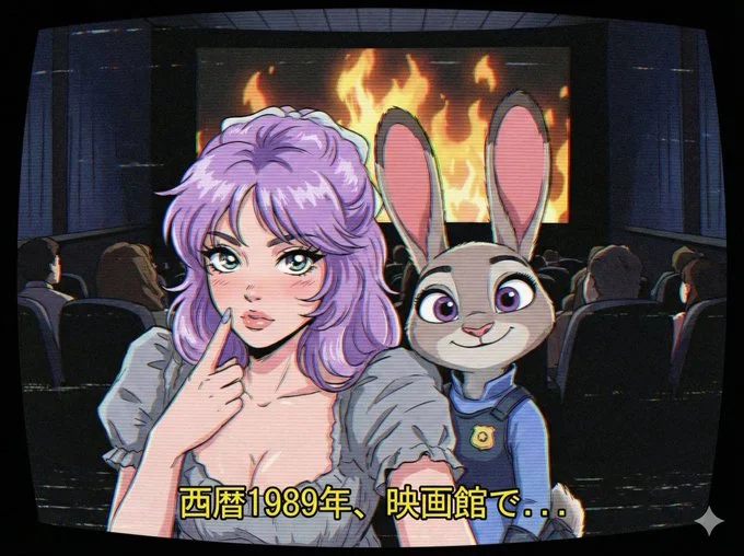 Estilo de captura de pantalla de OVA de anime japonés de finales de los 80
