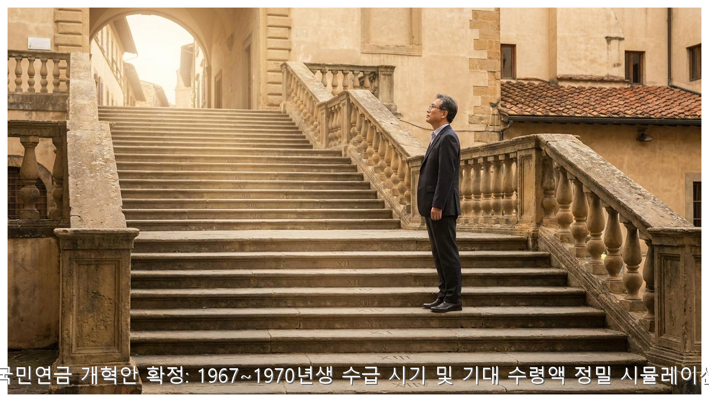 2026년 국민연금 개혁안 확정: 1967~1970년생 수급 시기 및 기대 수령액 정밀 시뮬레이션 가이드 핵심 안내 및 분석 인포그래픽 (3)