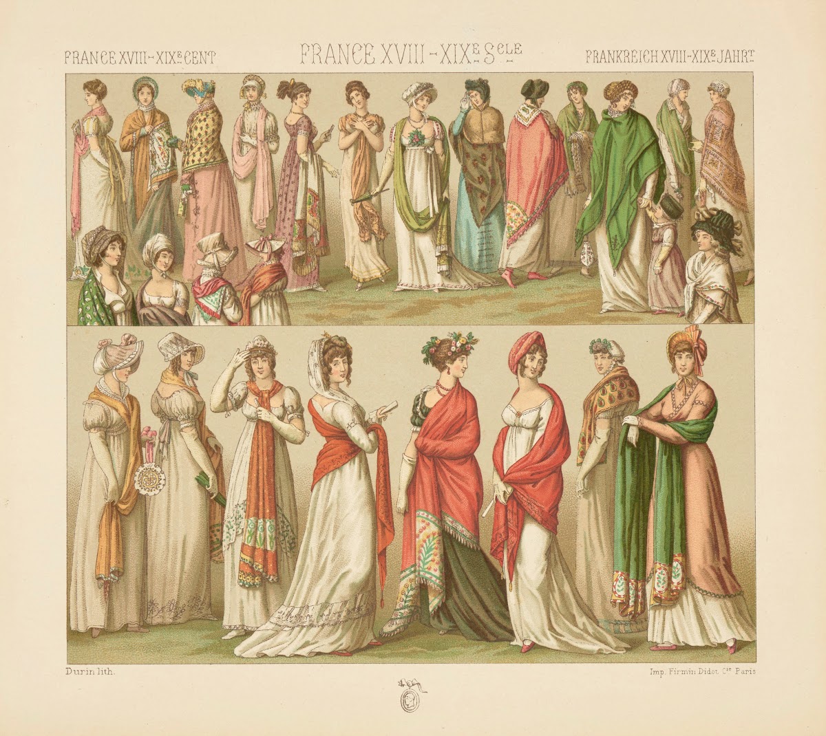 Costumes feminins  le chale 1876 1888