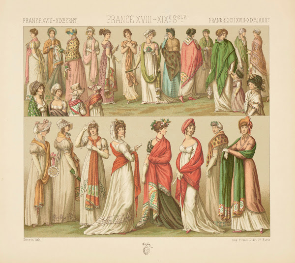 Costumes feminins  le chale 1876 1888