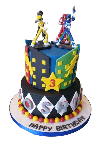 Power Rangers 2 Tier Birthday Cake CB-NC285